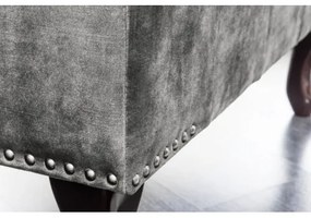 Taburetka 43521 Chesterfield Zamat šedá  - Komfort-nábytok