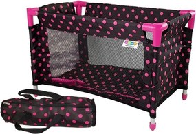 LEAN Toys Posteľ pre bábiky Alice čierno-ružová