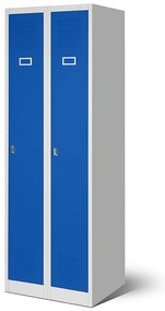 Skriňa Kacper 2 kovová šedý/modrá
