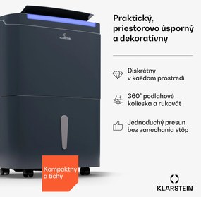 Klarstein DryFy Connect 40 Smart, Odvlhčovač, WiFi, Kompresia, 40l/d, 35-45m²