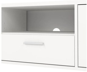 Biely TV stolík 147x38 cm Media – Tvilum