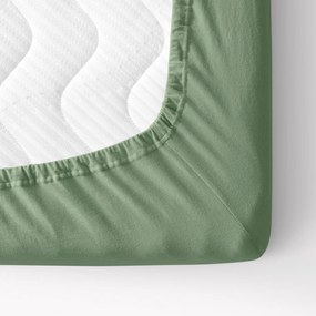Goldea plachta jersey s napínacou gumou - khaki 120 x 200 cm