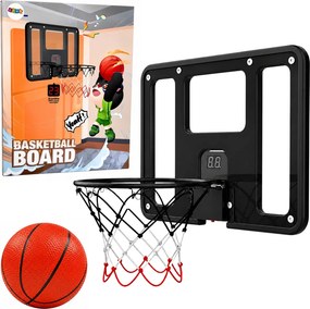 LEAN Toys Závesný basketbalový kôš s tabuľou, počítadlom bodov, svetlami a zvukmi