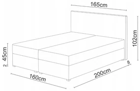 Manželská posteľ Boxspring 160x200 cm Waller (tmavozelená) (s roštom a matracom). Vlastná spoľahlivá doprava až k Vám domov. 1007730