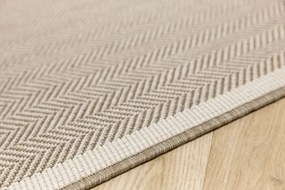 Šnúrkový obojstranný behúň Brussels 205681/10610 Linen krémový / béžový