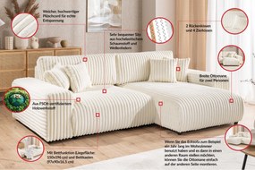 ROHOVÁ SEDAČKA S ROZKLADANÍM BELINDA 255 x 168 cm VITO 23