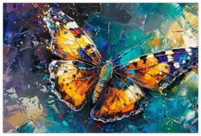 Obraz - Motýľ, olejomaľba (90x60 cm)