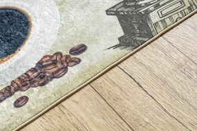 Protišmykový koberec / behúň ANDRE 2835 zelený / hnedý