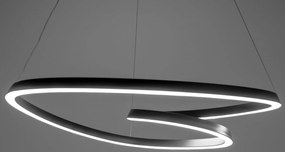 Stropné LED svietidlo HAZELNUT 70W - čierne + ovládač