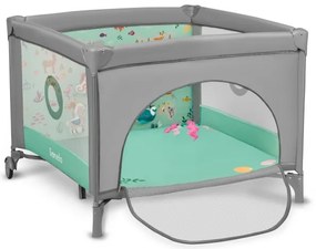 Lionelo - Hracia ohrádka MILLE sivá/zelená