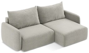 Svetlosivá rozkladacia/s úložným priestorom rohová pohovka (pravý roh) Kalena – Makamii