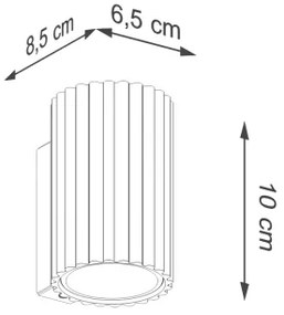 Sollux SL.1650 - Nástenné svietidlo KARBON 1xGU10/10W/230V zlatá