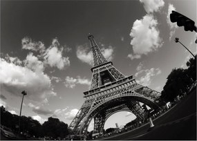 Sklenený obraz - Eiffelova veža v Paríži (70x50 cm)