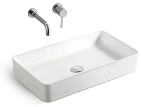 Erga Barbara, umývadlo na dosku 615x350x110 mm, biela lesklá, ERG-V03-YT-060-WH