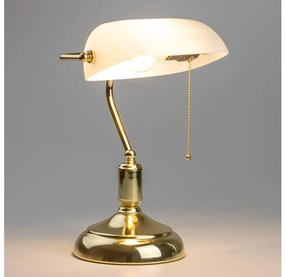 Brilagi - Stolová lampa BANK OFFICE 1xE27/60W/230V zlatá/biela