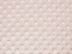 Biante Hrejivé posteľné obliečky Minky 3D bodky MKP-010 Púdrovo béžové Predĺžené 140x220 a 70x90 cm