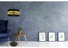 Stojacia lampa Intense Gold, 1x textilné tienidlo (výber zo 6 farieb), (výber z 3 farieb konštrukcie), (fi 40cm), o