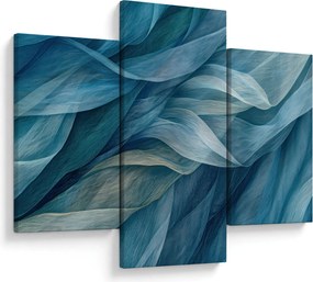 Obraz - Modrobiele vlnky (90x60 cm)