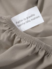 Jersey plachta s elastanom Deluxe 120 × 200 cm – sivohnedá