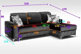 Sedacia súprava Borys mini, ľavá, zelená (terra 39 /pol. tropic)