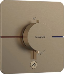 Hansgrohe ShowerSelect Comfort Q, termostat pod omietku pre 1 spotrebič a ďalší výtok, kartáčovaný bronz, HAN-15589140
