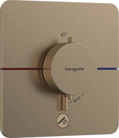 Hansgrohe ShowerSelect Comfort Q, termostat pod omietku pre 1 spotrebič a ďalší výtok, kartáčovaný bronz, HAN-15589140