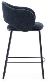 Tmavomodrá barová stolička (výška sedadla 65 cm) Maina – Kave Home
