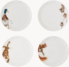 Plytké taniere Fluffy Friend, 4 ks