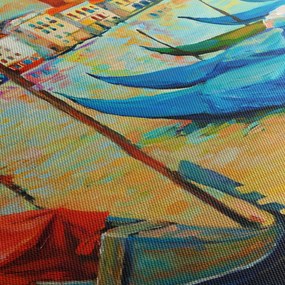 Obraz - Prístav v Benátkach (90x60 cm)