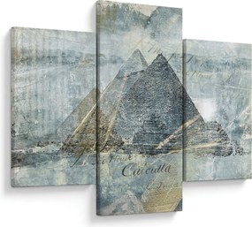 Obraz - Pyramídy v modrom filtri (90x60 cm)