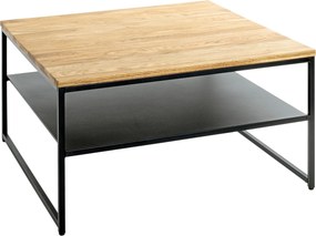 XXXLutz KONFERENČNÝ STOLÍK, čierna, farba duba, drevo, kov, 70/70/40 cm - Stolíky do obývačky - 001931103207