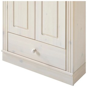 Biela šatníková skriňa z borovicového dreva 65x180 cm Anita – Støraa