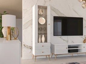 VITRÍNA BELLINI BIELY VYSOKÝ LESK 55 cm LED