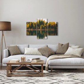 Obraz lesného jazera (90x60 cm)