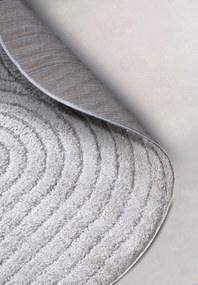 ELLE Decoration, Kusový koberec New York 106205 Light Grey kruh, 160x160 (priemer) kruh, šedá, obývacia izba