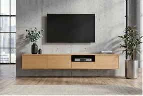 TV-skrinka 47816 Loft 200cm Prírodná Dub Dyha/Čierna  - Komfort-nábytok