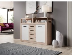 Komoda RUNA dub sonoma/biela