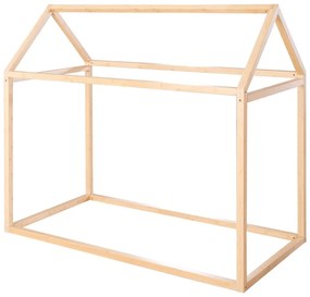 Domčeková detská posteľ v prírodnej farbe 70x140 cm Montessori – Roba