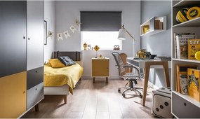 Biela jednolôžková posteľ Vox Concept, 90 × 200 cm