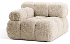 Béžový modul pohovky z textílie bouclé (ľavý roh) Bellis – Micadoni Home