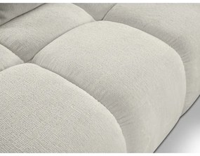 Rozkladacia rohová čalúnená sedacia súprava s úložným priestorom v tvare L ALMADA, pravé prevedenie, béžová