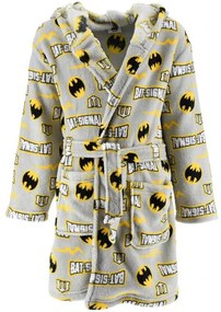 Detský / chlapčenský coral fleece župan s kapucňou Batman, EU 116 Sivá