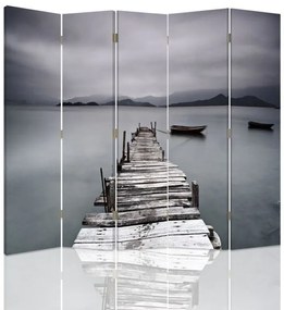 Gario Paraván Most v sivej farbe Rozmery: 180 x 170 cm, Prevedenie: Klasický paraván