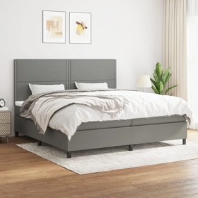 Boxspring posteľ s matracom tmavosivá 200x200 cm látka 3141722