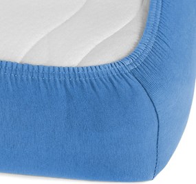 Jersey napínacie prestieradlo JR-015 Svetlo modré 100 x 200 - výška 20 cm