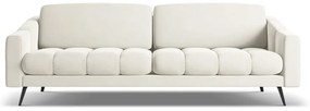 Biela zamatová pohovka 238 cm Nalu – Makamii