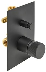 Sprchová a vaňová batéria SAT Evolution vrátane podomietkového telesa čierna matná SATBSEVO215C, 1 ks