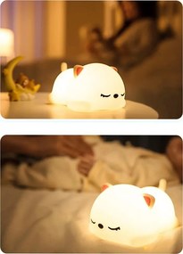 Nočná LED lampička - MAČIČKA