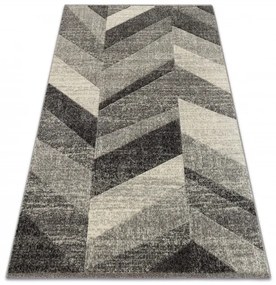 Koberec FEEL 5673/16811 HERRINGBONE čierny / sivý / krémový