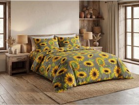 Bavlnené obliečky SUNFLOWER sivé Rozmer obliečky: 70 x 90 cm | 140 x 200 cm